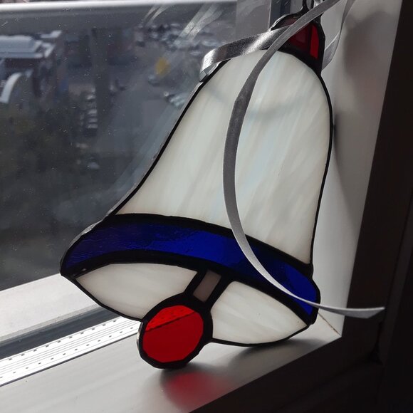 Stained Glass Christmas Bell Ornament/Sun Catcher - Picture 3 of 10
